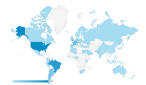 SEO - map of visits by country