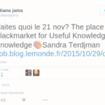Blackmarket for Useful Knowledge and Non-Knowledge No. 18