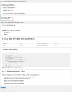 GEO Audit de cohérence des entités