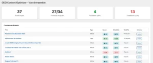 GEO Content Optimizer est un plugin d’analyse éditoriale conçu pour maximiser la citabilité d’un contenu WordPress par les IA génératives (ChatGPT, Claude, Perplexity, etc.).